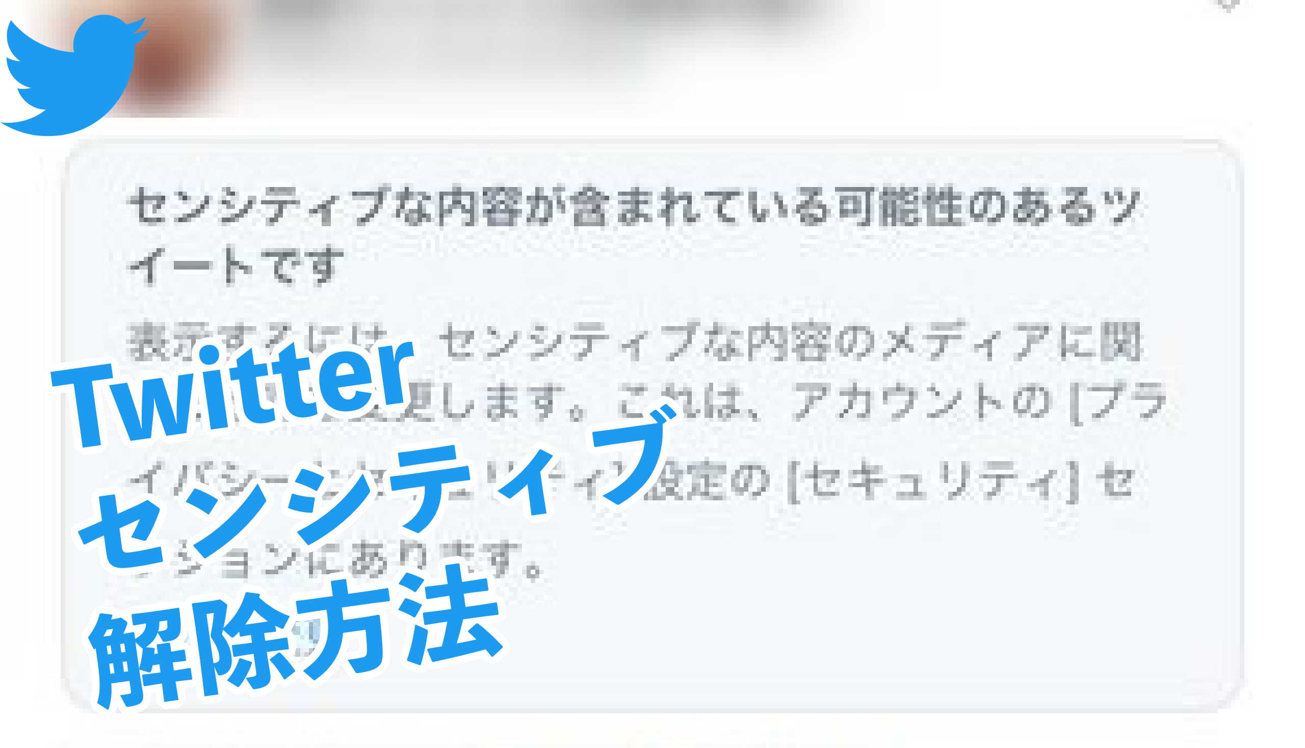 Twitter センシティブ 解除 サブ 垢